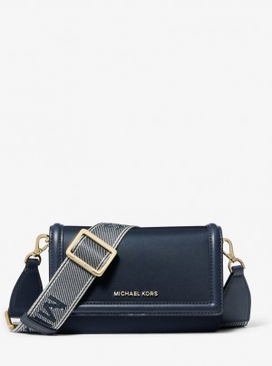 Bolsa Cruzada Michael Kors Jet Set Small Nylon Gabardine Smartphone Crossbody Bag Mujer Azul Marino | 5467-ANKYD