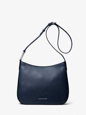 Bolsa Cruzada Michael Kors Kensington Large Pebbled Leather Crossbody Bag Mujer Azul Marino | 0718-XZNEA