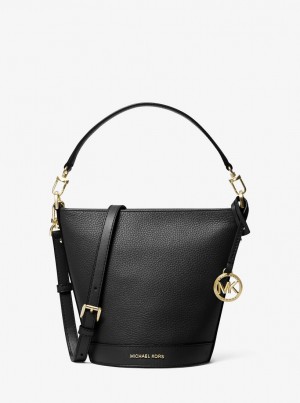 Bolsa Cruzada Michael Kors Townsend Small Pebbled Leather Crossbody Bag Mujer Negras | 8496-KFXET