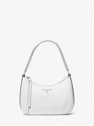 Bolsa De Hombro Michael Kors Jet Set Charm Small Leather Pochette Mujer Blancas | 1293-ZGTAB