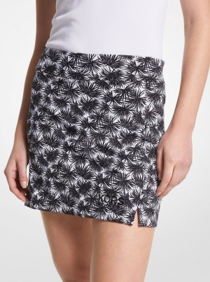 Falda Michael Kors Golf Printed Stretch Knit Skort Mujer Blancas Negras | 1095-BGUOS