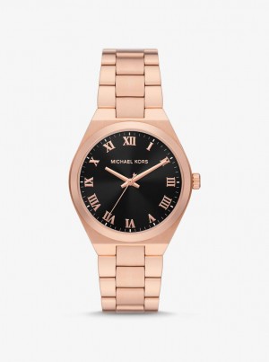 Gold-tone Michael Kors Lennox Rose Gold-Tone Watch Mujer Rosas Doradas | 0397-CQOGN