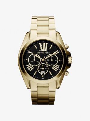 Gold-tone Michael Kors Oversized Bradshaw Gold-Tone Watch Hombre Doradas | 2106-JHINT