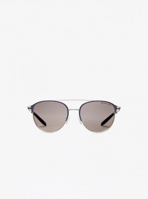 Lentes de Sol Michael Kors Dune Sunglasses Hombre Azul Marino | 7389-BCKPY