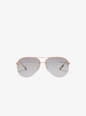 Lentes de Sol Michael Kors East Side Sunglasses Mujer Rosas Doradas | 0341-QDKNF