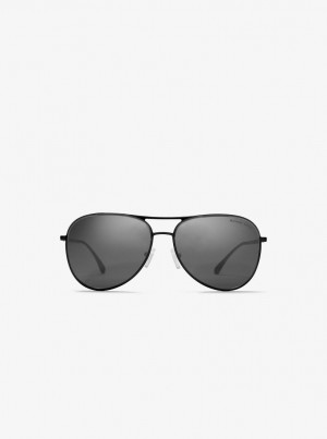 Lentes de Sol Michael Kors Kona Sunglasses Hombre Negras | 7310-EOUDY