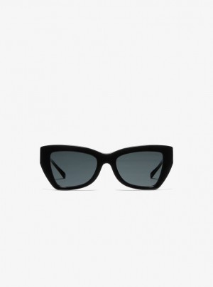 Lentes de Sol Michael Kors Montecito Sunglasses Mujer Negras | 0571-RYBOA