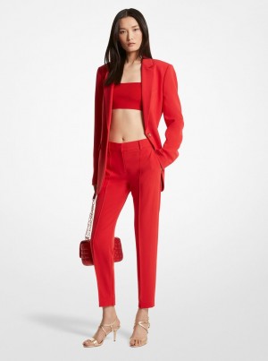 Pantalon Michael Kors Crepe Pants Mujer Rojas | 3421-YSNPQ