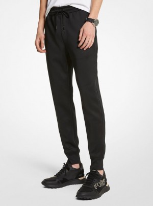 Pantalon Michael Kors Logo Tape Scuba Joggers Hombre Negras | 1578-MBISN