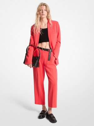 Pantalon Michael Kors Pleated Crepe Pants Mujer Coral | 5806-LRMHD