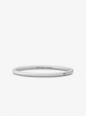 Pulseras Michael Kors Precious Metal-Plated Brass Bangle Mujer Plateadas | 2715-VHWLP