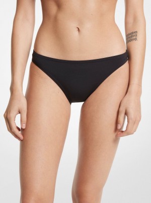 Ropa de Baño Michael Kors Stretch Nylon Bikini Bottom Mujer Negras | 6742-IYXNO