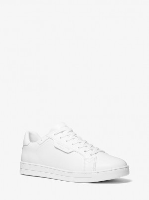 Zapatillas Michael Kors Keating Leather Sneaker Hombre Blancas | 9801-MNGUI