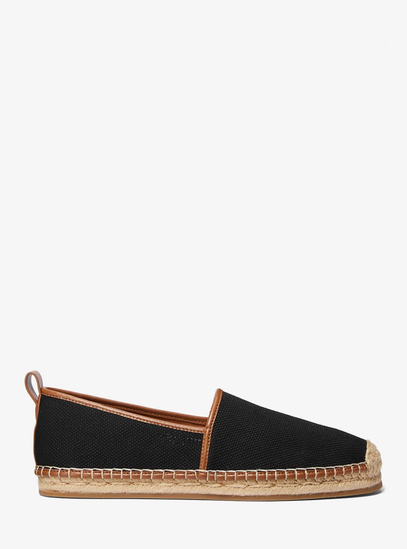 Alpargata Michael Kors Owen Cotton Canvas Espadrille Hombre Negras | 2159-XVETB