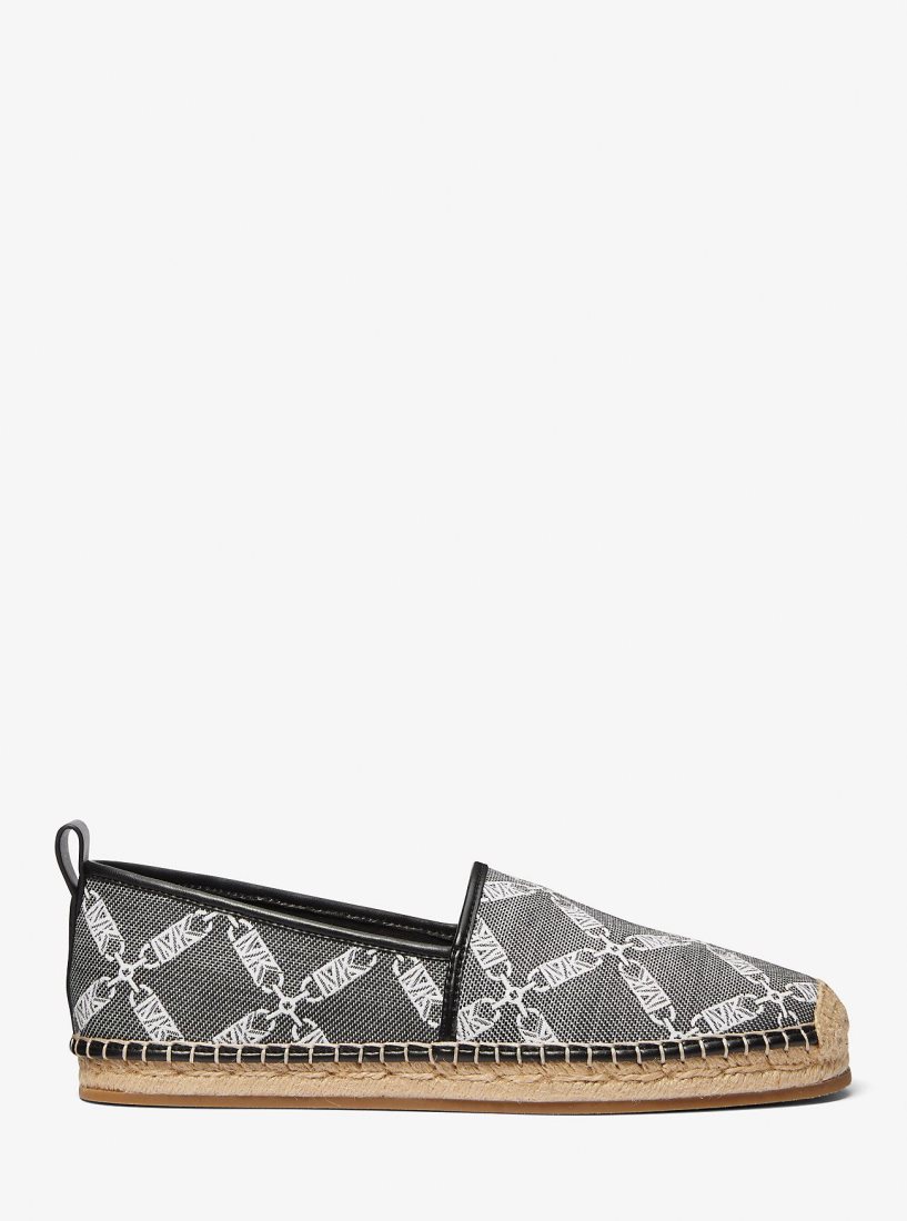 Alpargata Michael Kors Owen Empire Logo Jacquard Espadrille Hombre Negras | 3508-ZBIOP