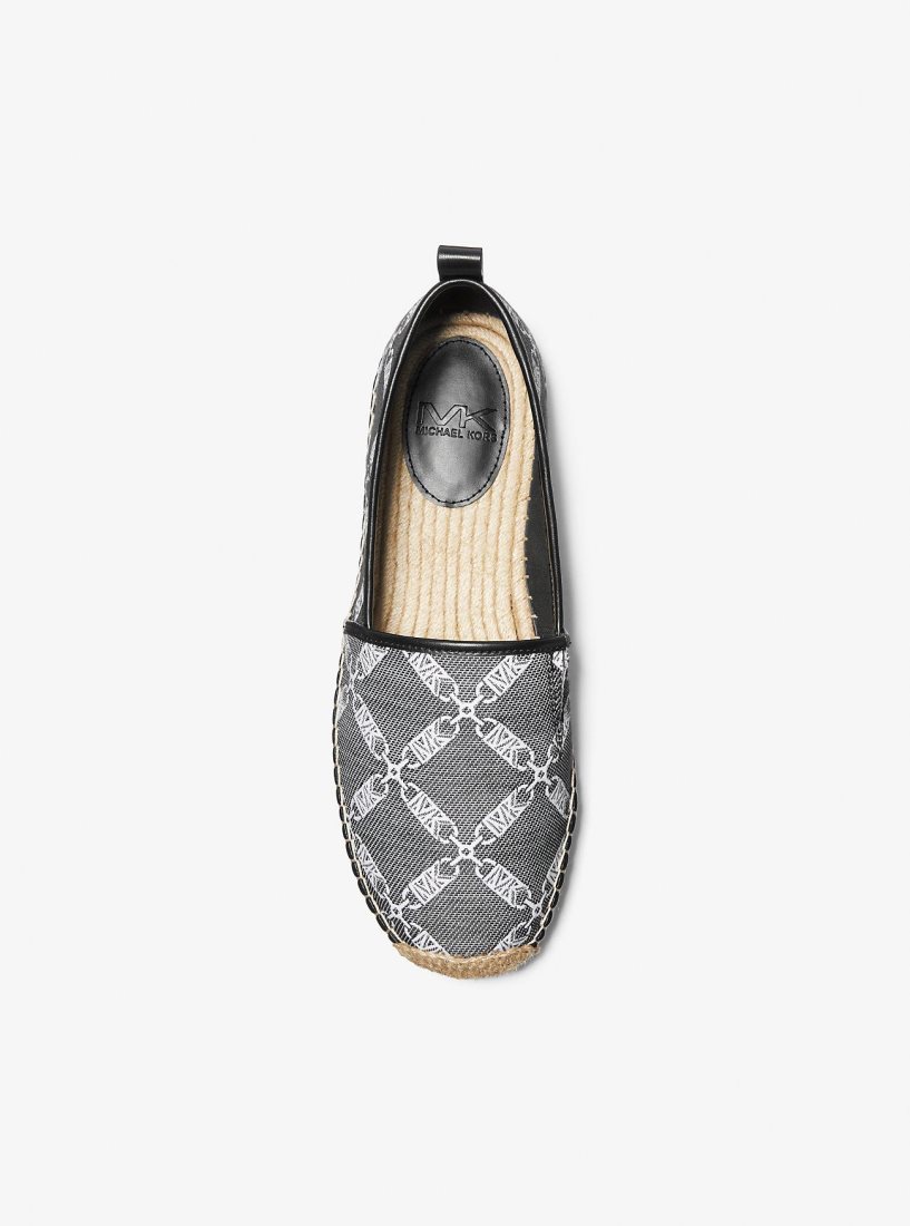 Alpargata Michael Kors Owen Empire Logo Jacquard Espadrille Hombre Negras | 3508-ZBIOP