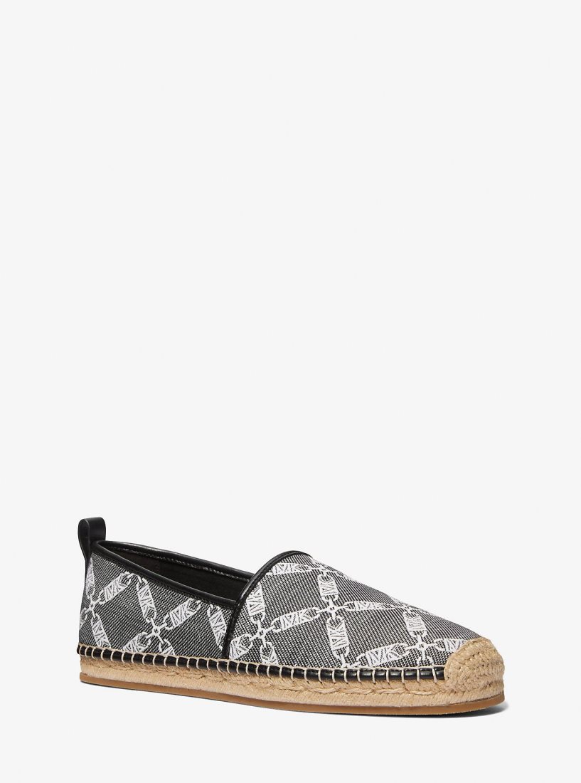 Alpargata Michael Kors Owen Empire Logo Jacquard Espadrille Hombre Negras | 3508-ZBIOP