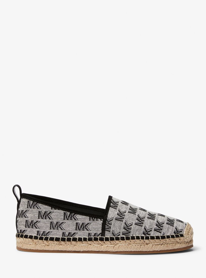 Alpargata Michael Kors Owen Logo Jacquard Espadrille Hombre Negras | 7854-WLUDI