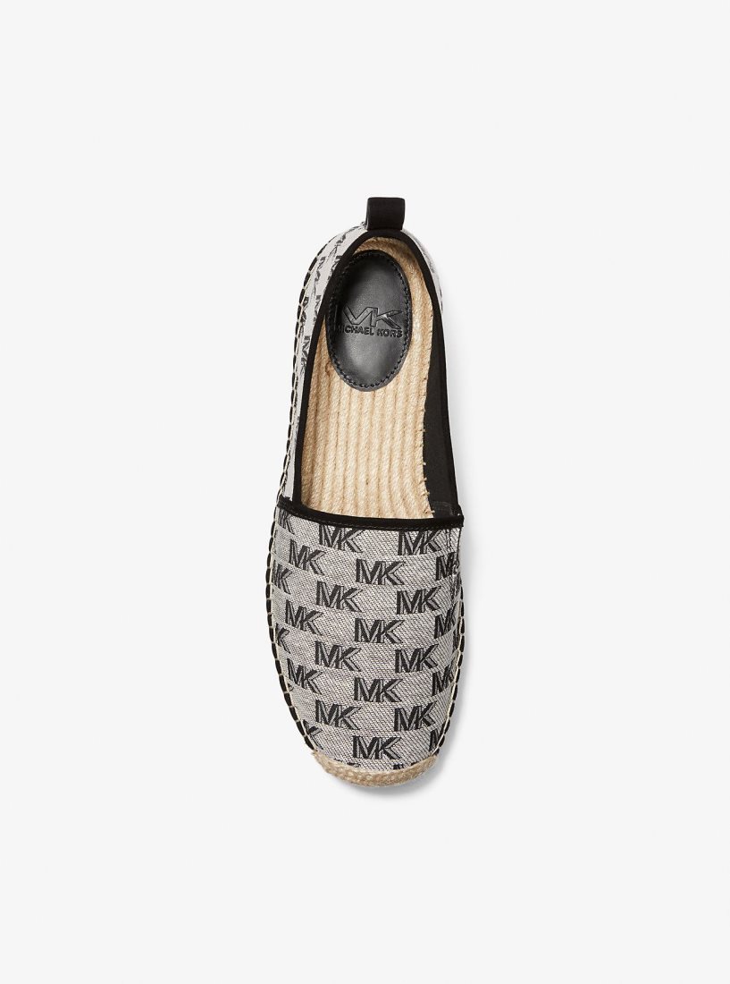 Alpargata Michael Kors Owen Logo Jacquard Espadrille Hombre Negras | 7854-WLUDI