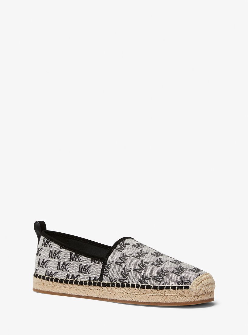 Alpargata Michael Kors Owen Logo Jacquard Espadrille Hombre Negras | 7854-WLUDI