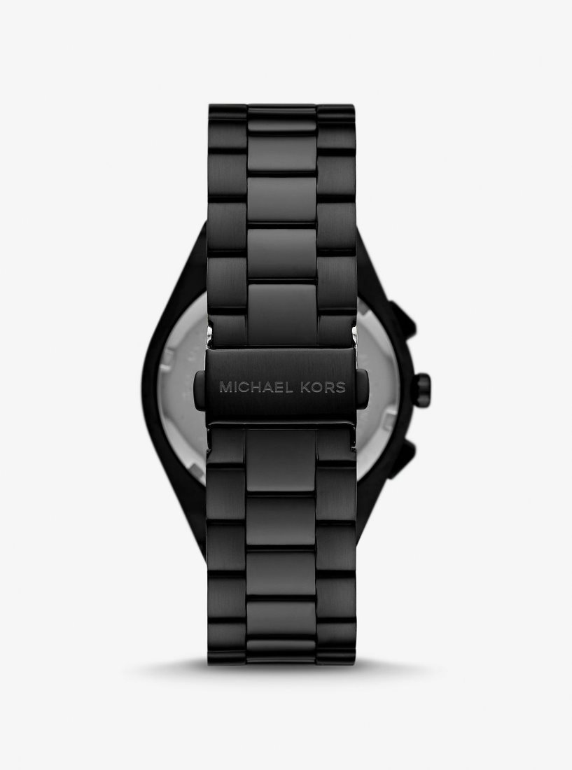 Black-tone Michael Kors Oversized Lennox Black-Tone Watch Hombre Negras | 5017-UCLRE