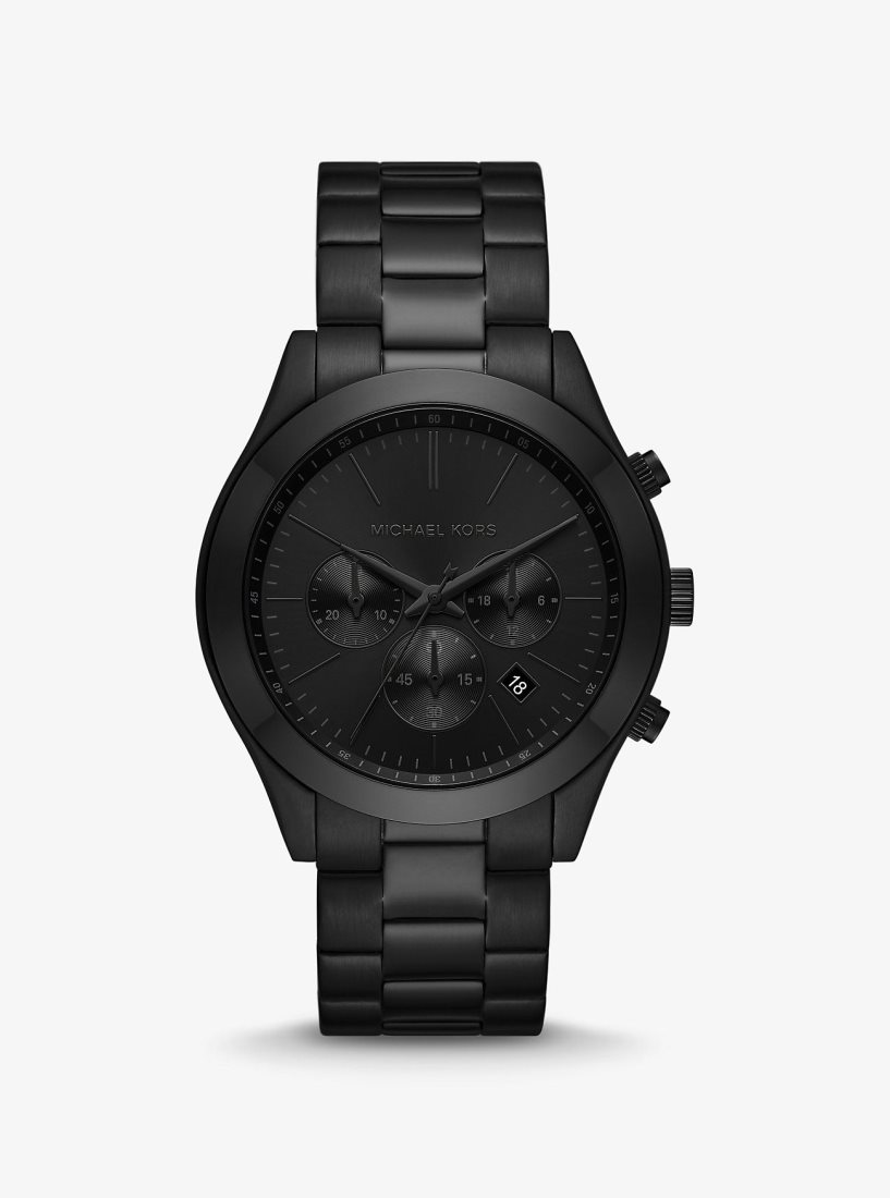 Black-tone Michael Kors Oversized Slim Runway Black-Tone Watch Hombre Negras | 0635-OPUDR