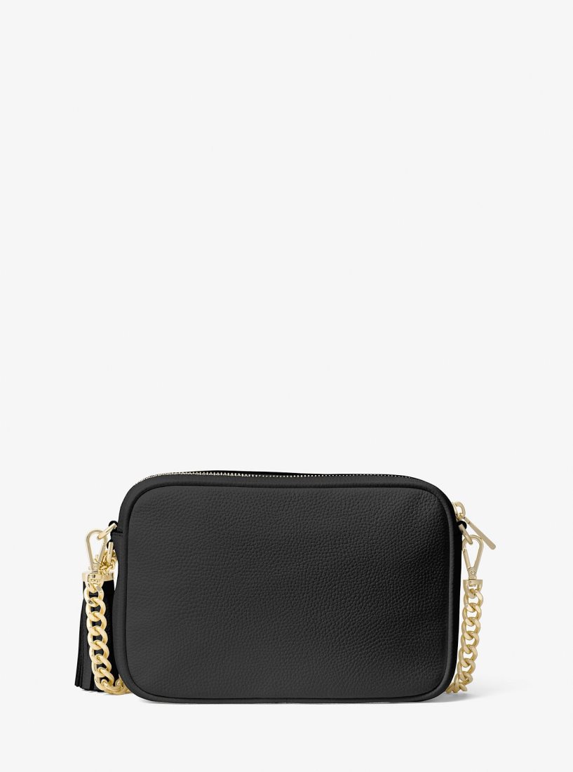 Bolsa Cruzada Michael Kors Ginny Leather Crossbody Bag Mujer Negras | 2896-SAGMP