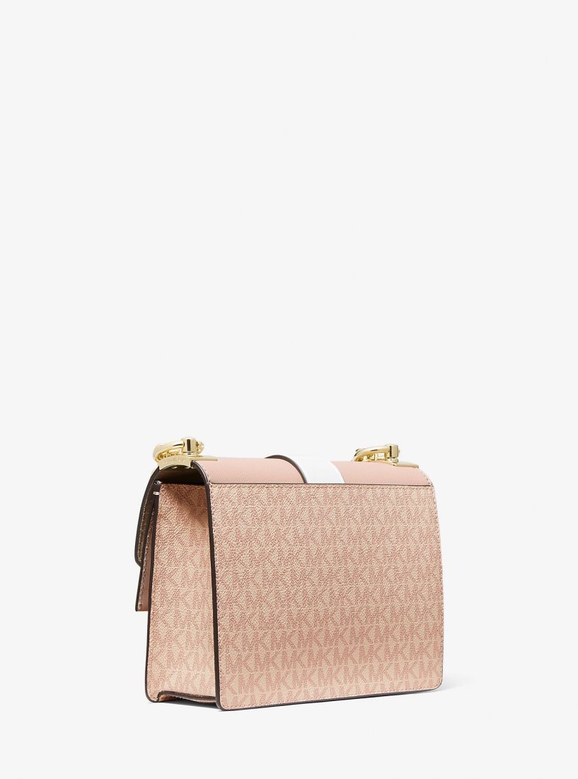 Bolsa Cruzada Michael Kors Greenwich Small Color-Block Logo and Saffiano Leather Crossbody Bag Mujer Multicolor | 9283-GOLBQ