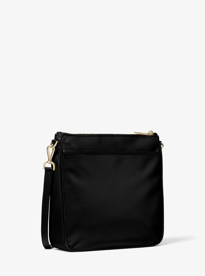 Bolsa Cruzada Michael Kors Jet Set Large Nylon Gabardine Messenger Bag Mujer Negras | 5397-NRCPX