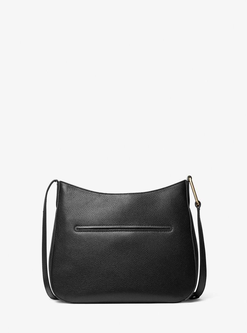 Bolsa Cruzada Michael Kors Kensington Large Pebbled Leather Crossbody Bag Mujer Negras | 2560-HOGDZ