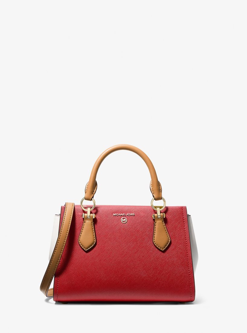 Bolsa Cruzada Michael Kors Marilyn Small Color-Block Saffiano Leather Crossbody Bag Mujer Rojas Multicolor | 5273-GUJZB