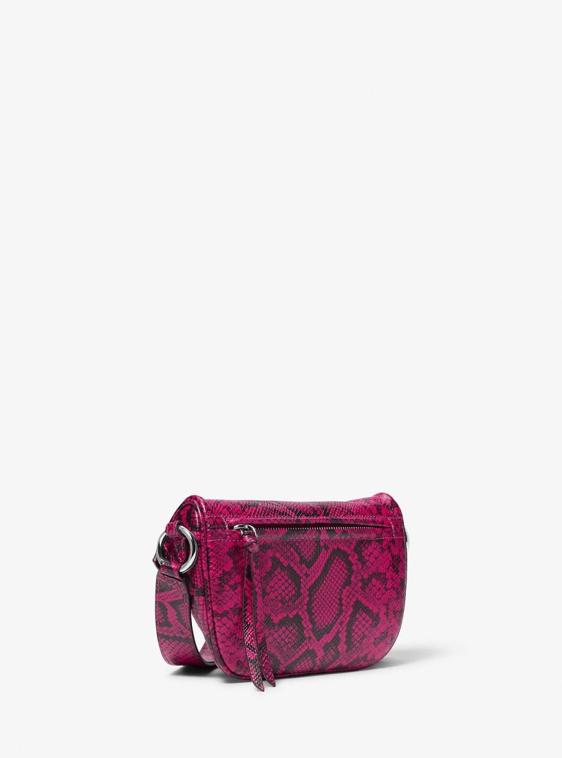 Bolsa Cruzada Michael Kors Slater Extra-Small Snake Embossed Leather Sling Pack Mujer Fucsia Oscuro | 1428-OJZXT