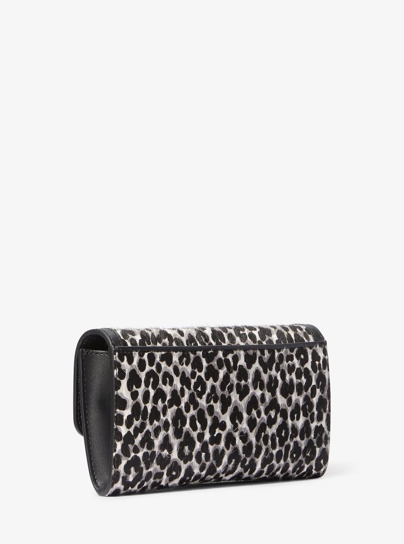 Bolsa Cruzada Michael Kors Tribeca Large Leopard Print Calf Hair Convertible Crossbody Bag Mujer Negras | 6458-LZPTM