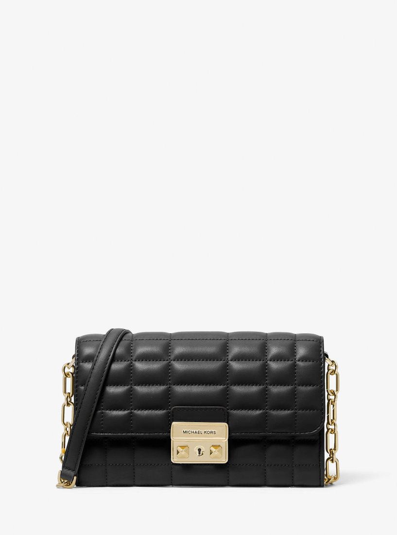 Bolsa Cruzada Michael Kors Tribeca Large Leather Convertible Crossbody Bag Mujer Negras | 1735-XWRKV