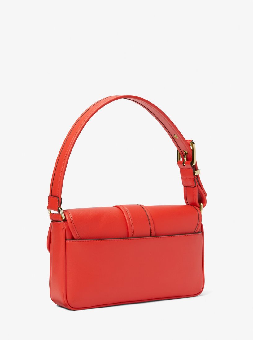 Bolsa De Hombro Michael Kors Colby Medium Leather Shoulder Bag Mujer Coral | 0827-WVTSR