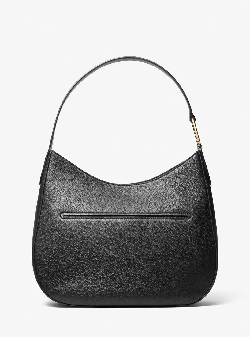 Bolsa De Hombro Michael Kors Kensington Large Pebbled Leather Hobo Shoulder Bag Mujer Negras | 6138-HMWVI