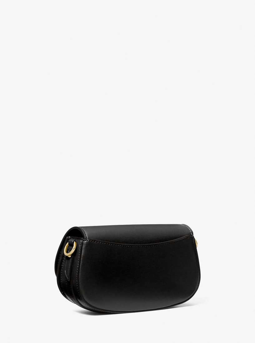 Bolsa De Hombro Michael Kors Mila Small Leather Shoulder Bag Mujer Negras | 2364-DXEGM