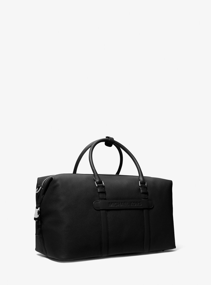 Bolsa Duffle Michael Kors Hudson Pebbled Leather Duffel Bag Hombre Negras | 1083-QEWAC