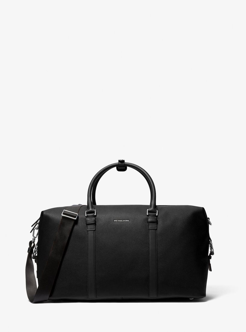 Bolsa Duffle Michael Kors Hudson Pebbled Leather Duffel Bag Hombre Negras | 1083-QEWAC