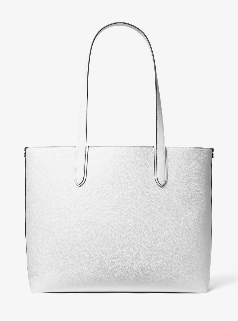 Bolsas de Mano Michael Kors Eliza Extra-Large Pebbled Leather Reversible Tote Bag Mujer Blancas | 9207-JBXNI