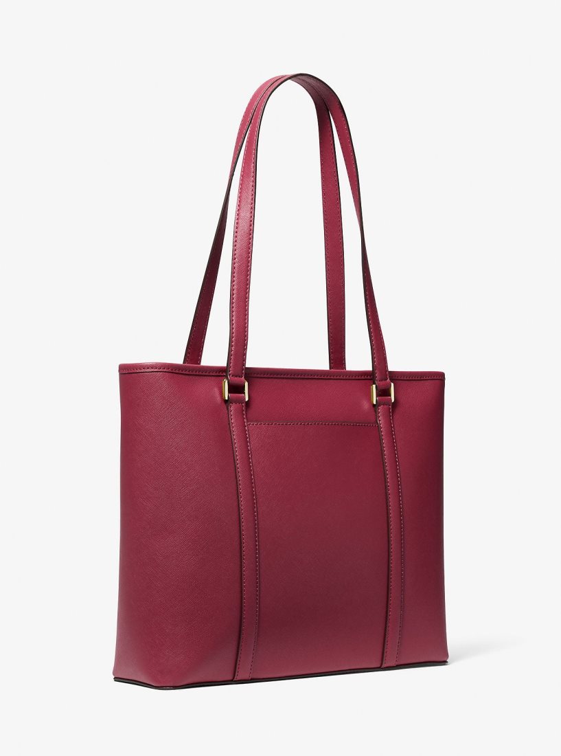 Bolsas de Mano Michael Kors Sady Medium Saffiano Leather Tote Bag Mujer Berry | 7041-VNPHD