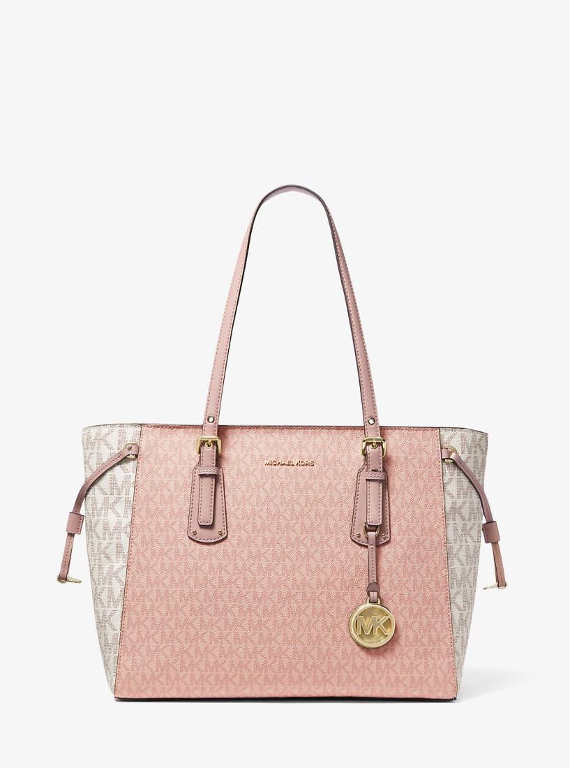 Bolsas de Mano Michael Kors Voyager Medium Color-Block Logo Tote Bag Mujer Multicolor | 2673-MEIDY