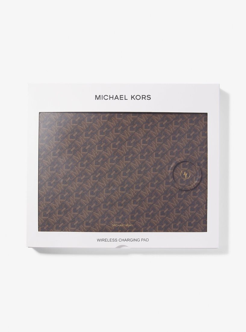 Bolsas de Viaje Michael Kors Empire Signature Logo Wireless Charging Mouse Pad Mujer Marrones | 8495-DUHOM