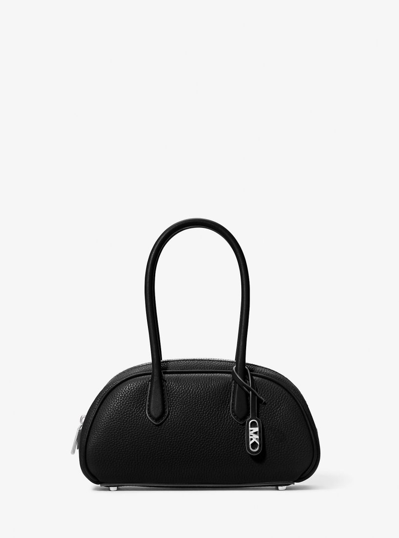 Bolso Satchel Michael Kors Lulu Small Pebbled Leather Satchel Mujer Negras | 0178-NUOTW