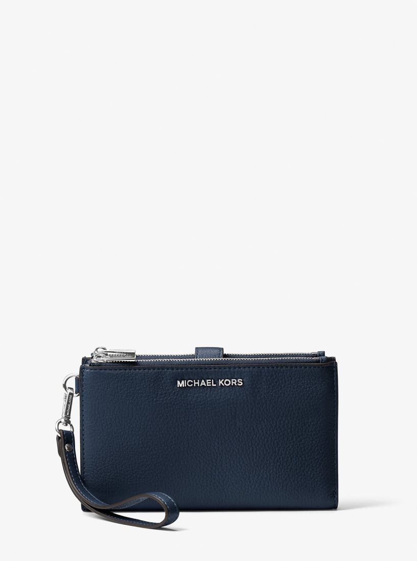 Bolsos De Mano Michael Kors Adele Leather Smartphone Wallet Mujer Azul Marino | 6280-VAHUN