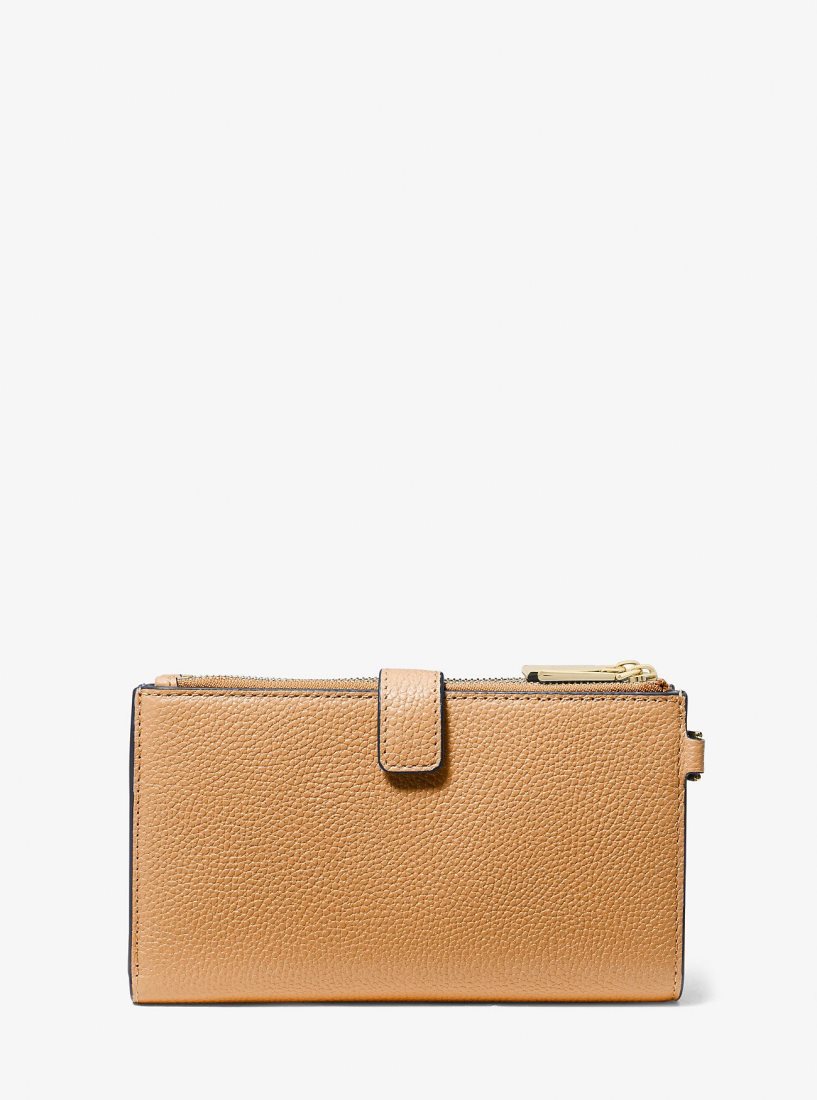 Bolsos De Mano Michael Kors Adele Leather Smartphone Wallet Mujer Pale Peanut | 3916-MUFJP