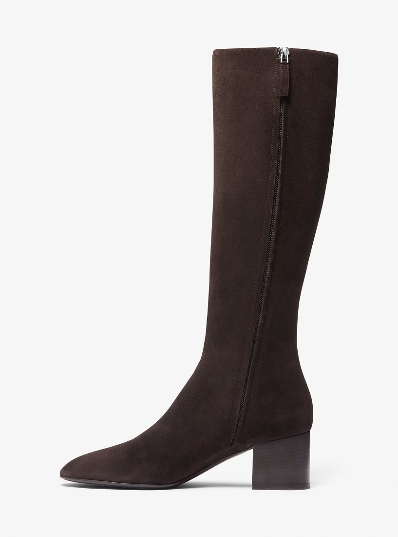 Botas Michael Kors Ali Suede Boot Mujer Chocolate | 4065-MGHYQ