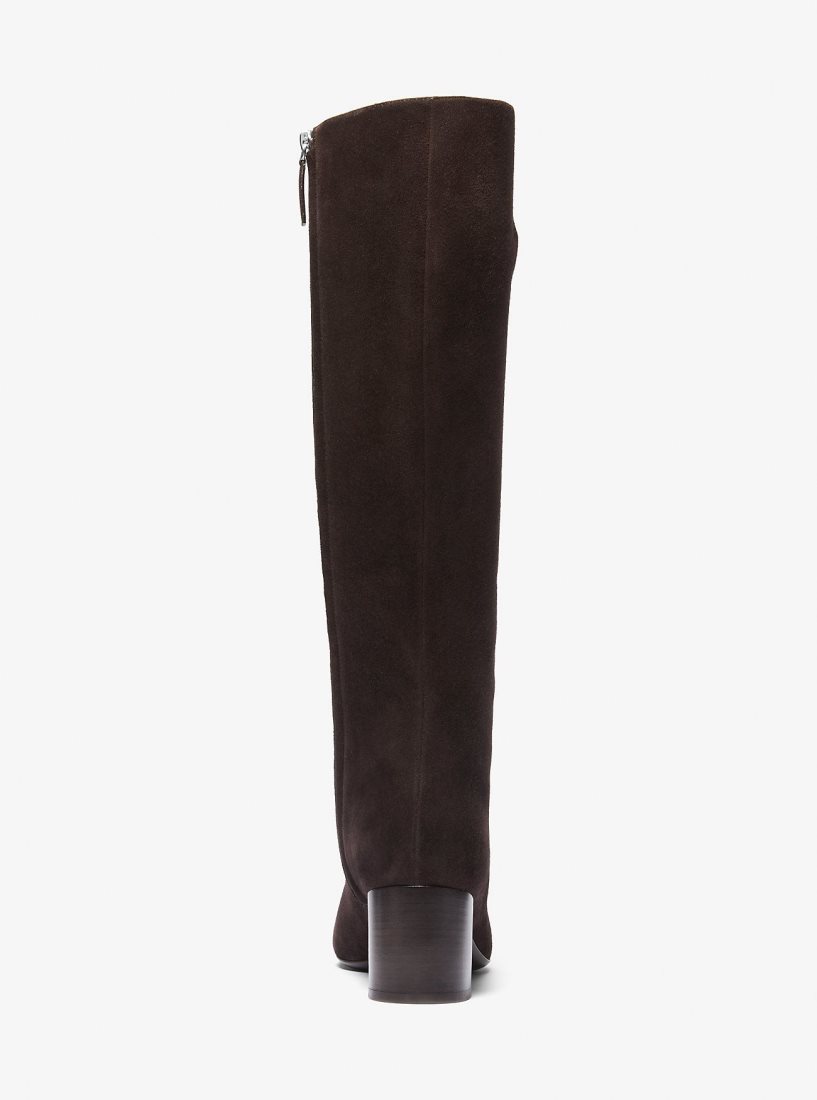 Botas Michael Kors Ali Suede Boot Mujer Chocolate | 4065-MGHYQ