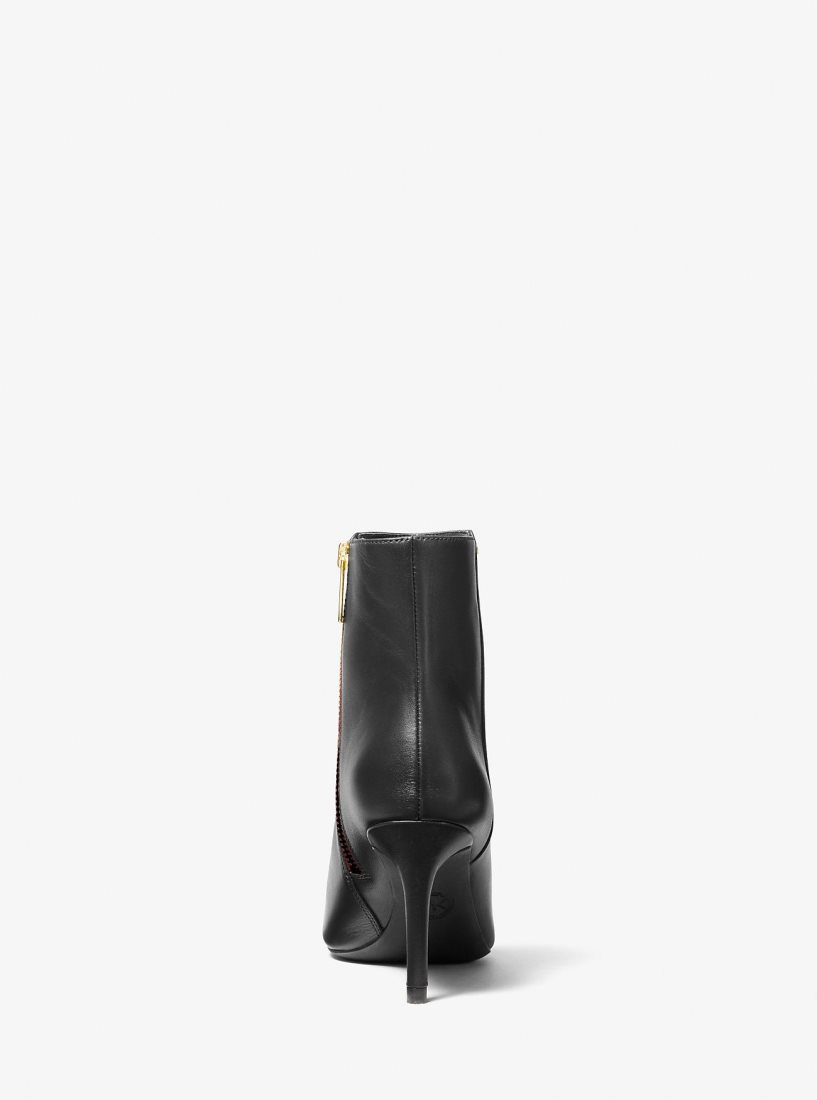 Botas Michael Kors Alina Flex Leather Ankle Boot Mujer Negras | 7410-IKXBZ