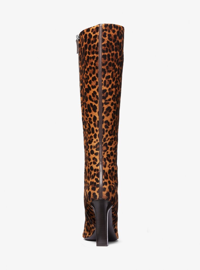 Botas Michael Kors Carly Leopard Print Calf Hair Boot Mujer Marrones Multicolor | 5028-HJUCE